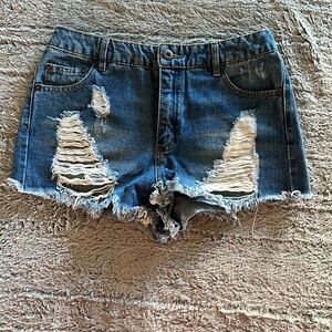 Distressed Jean Shorts